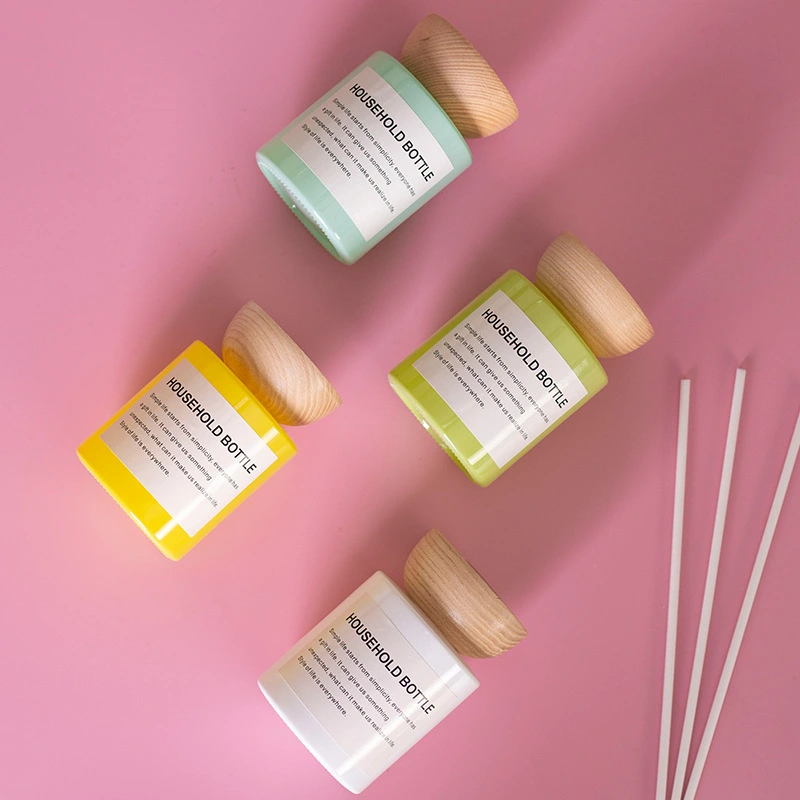 150ml Round Glass Reed Diffuser Bottle Home Diffuser Bottle With Wooden Cap 