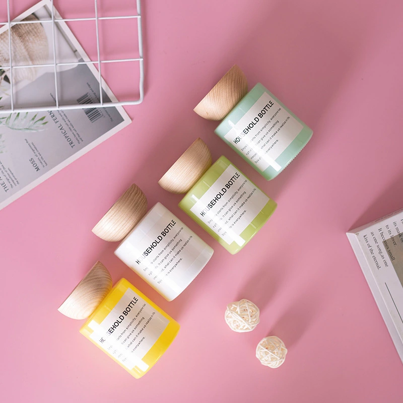 150ml Round Glass Reed Diffuser Bottle Home Diffuser Bottle With Wooden Cap 