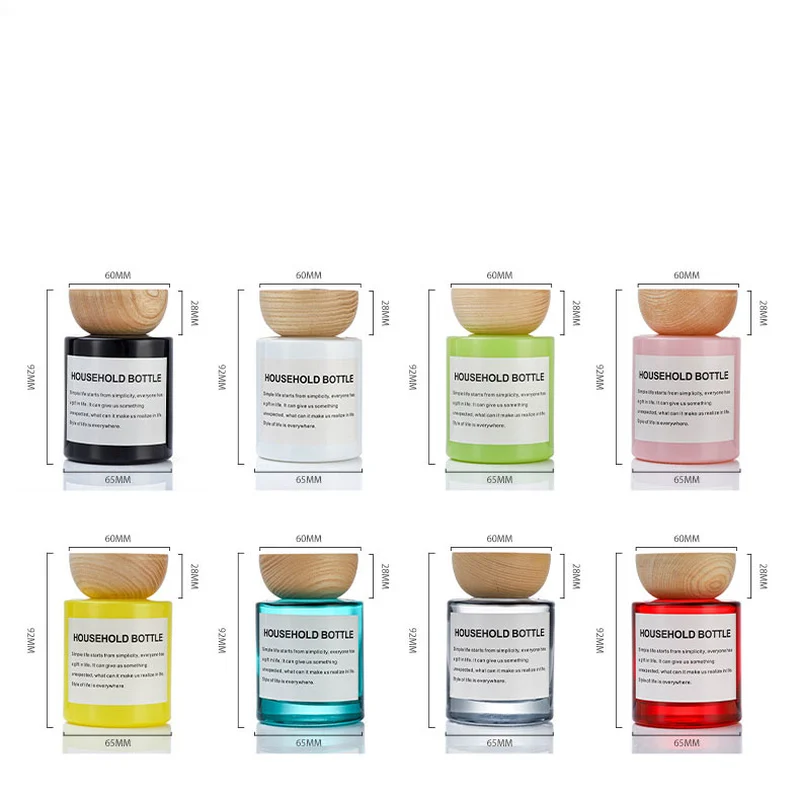 150ml Round Glass Reed Diffuser Bottle Home Diffuser Bottle With Wooden Cap 
