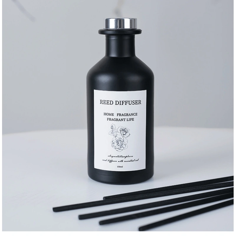 150ml Black Round Glass Reed Diffuser Bottle Home Diffuser Bottle 