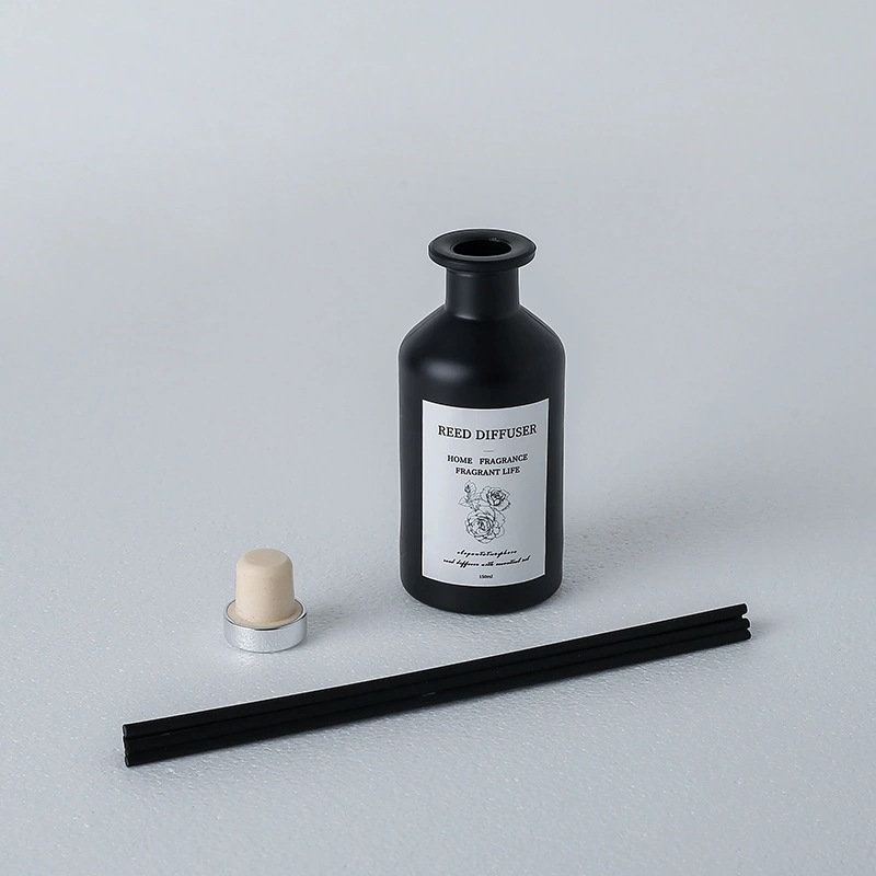 150ml Black Round Glass Reed Diffuser Bottle Home Diffuser Bottle 