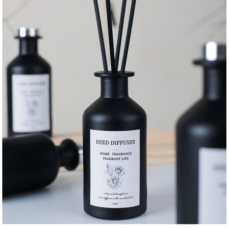 150ml Black Round Glass Reed Diffuser Bottle Home Diffuser Bottle 