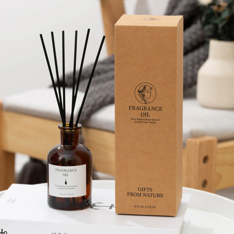 Bouteille de diffuseur de roseau en verre rond ambre de 120 ml bouteille de diffuseur de maison  