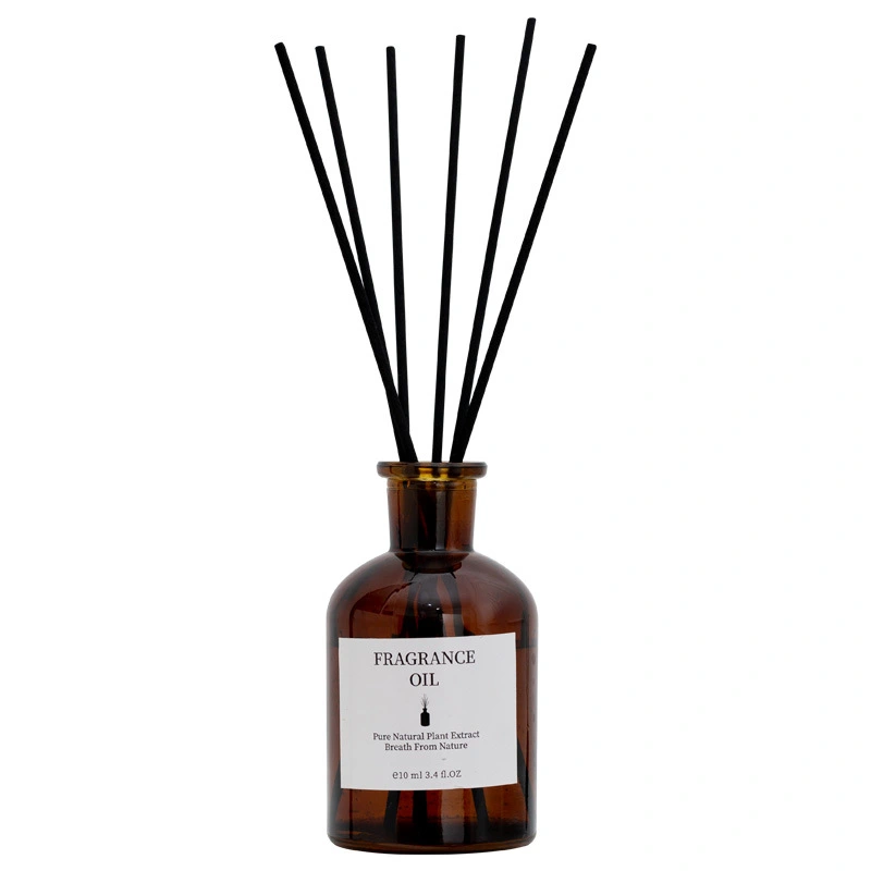 Bouteille de diffuseur de roseau en verre rond ambre de 120 ml bouteille de diffuseur de maison  