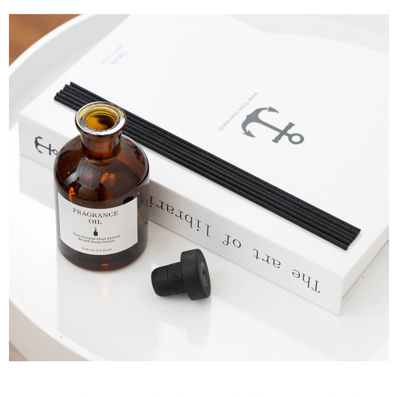 Bouteille de diffuseur de roseau en verre rond ambre de 120 ml bouteille de diffuseur de maison  