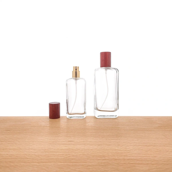 botella de perfume nueva stock 50ml 100ml con tapa de madera