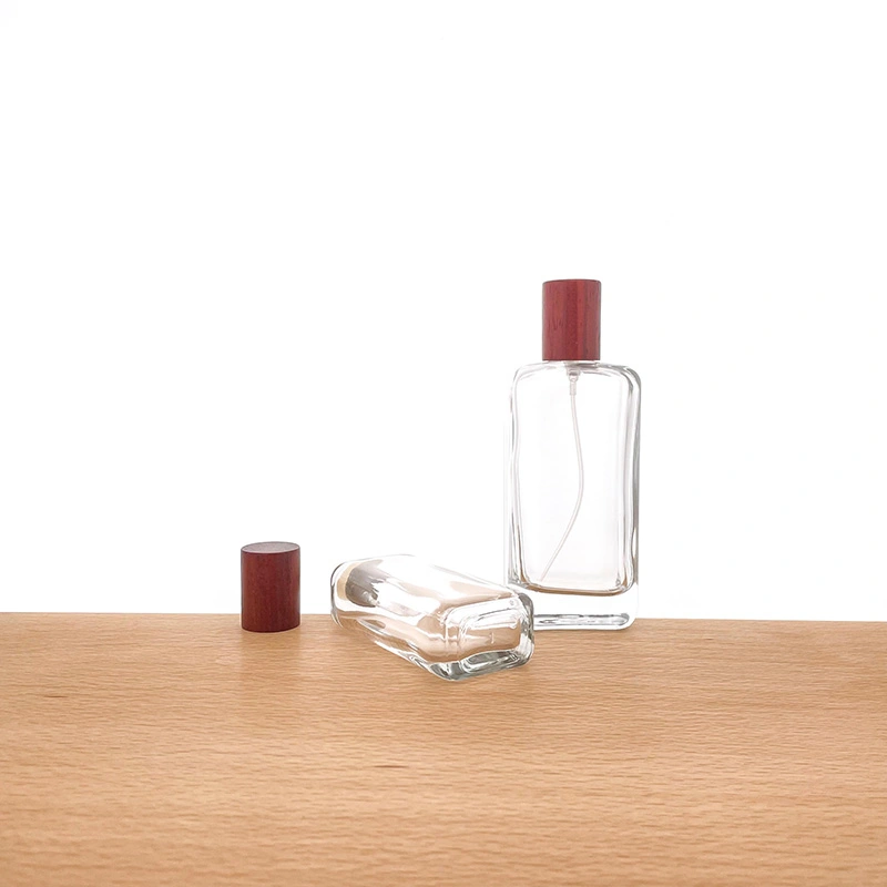 botella de perfume nueva stock 50ml 100ml con tapa de madera