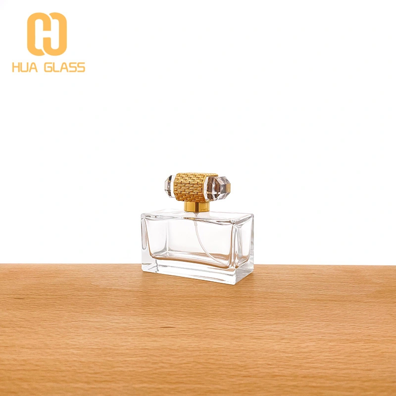 Square 100ml Perfume Bottle With Luxury Cap 