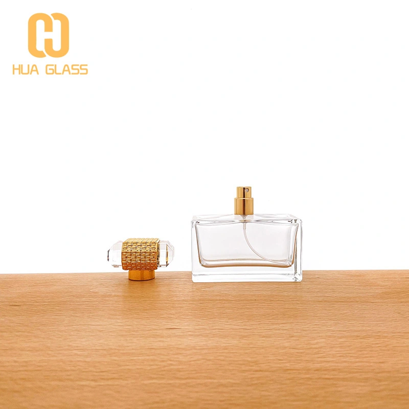 Square 100ml Perfume Bottle With Luxury Cap 