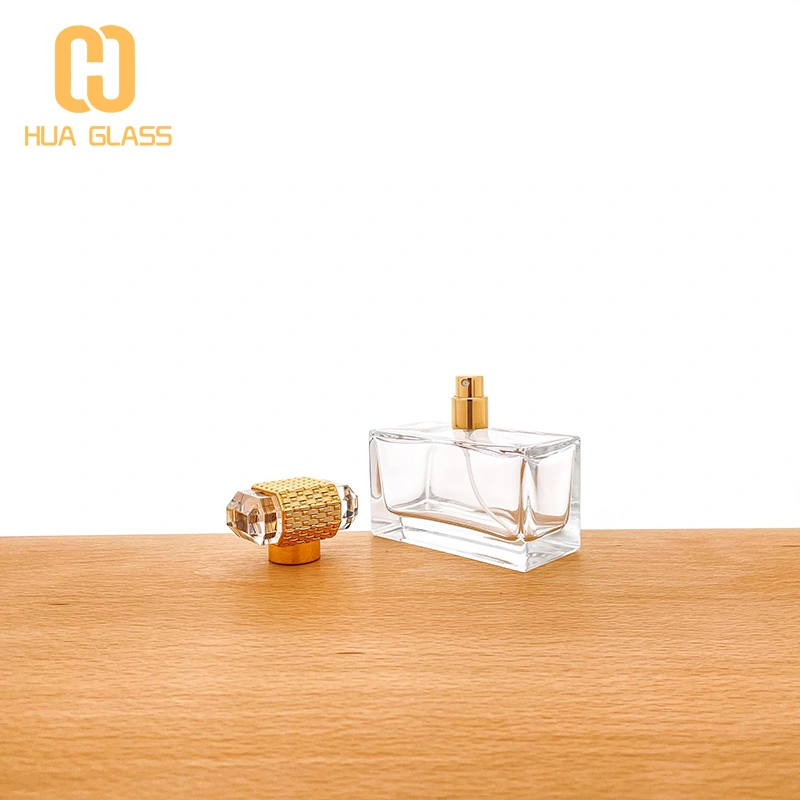 Square 100ml Perfume Bottle With Luxury Cap 