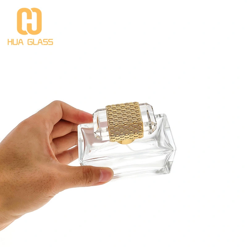 Square 100ml Perfume Bottle With Luxury Cap 