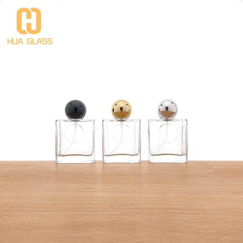 زجاجة عطر جديدة بحجم 50 مل مع غطاء كروي