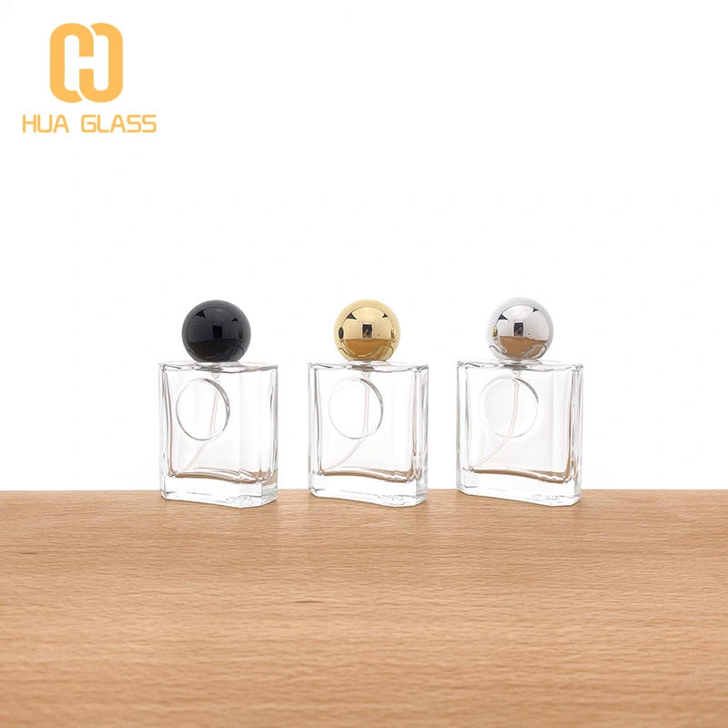 زجاجة عطر جديدة بحجم 50 مل مع غطاء كروي