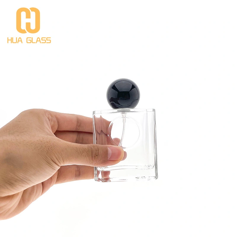 زجاجة عطر جديدة بحجم 50 مل مع غطاء كروي