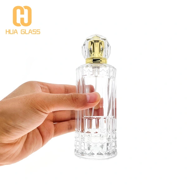 Botella de perfume cilíndrica nueva de 100 ml