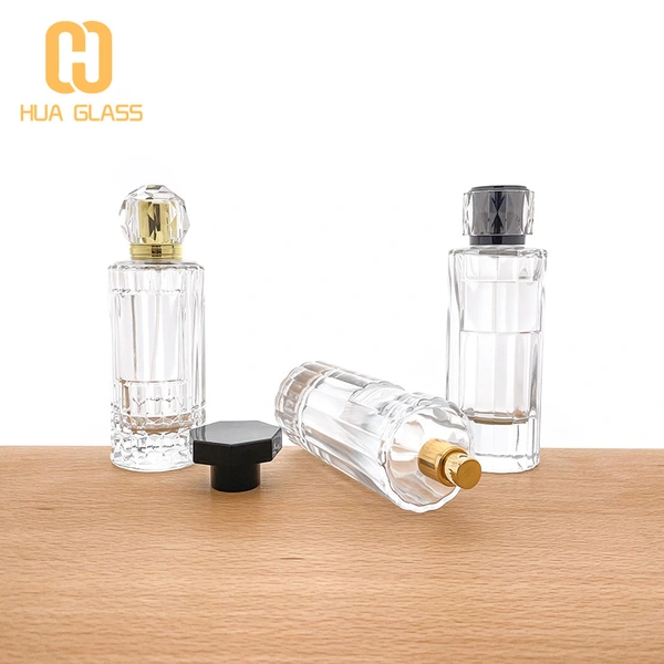 Botella de perfume cilíndrica nueva de 100 ml