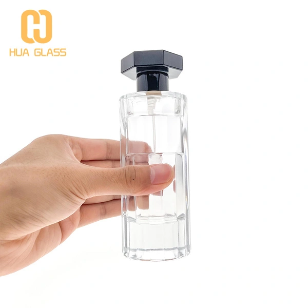 Botella de perfume cilíndrica nueva de 100 ml