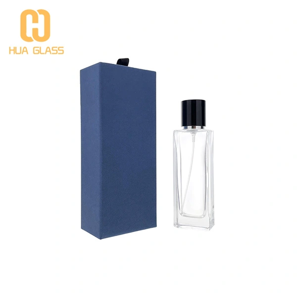 Magnetic Cap 50ml Glass Perfume Bottle With Box