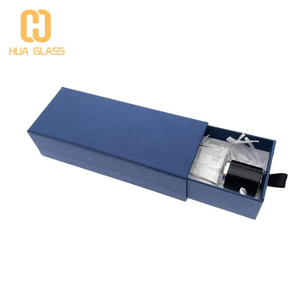 Magnetic Cap 50ml Glass Perfume Bottle With Box