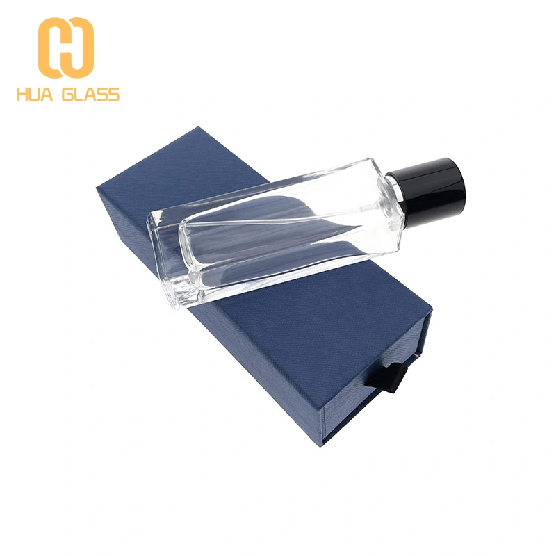 Magnetic Cap 50ml Glass Perfume Bottle With Box