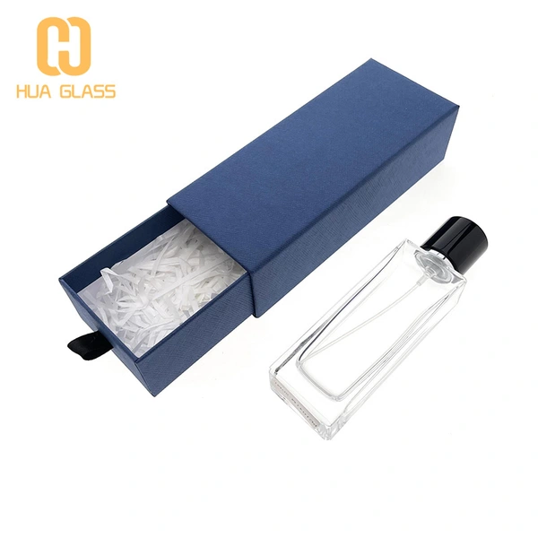 Magnetic Cap 50ml Glass Perfume Bottle With Box