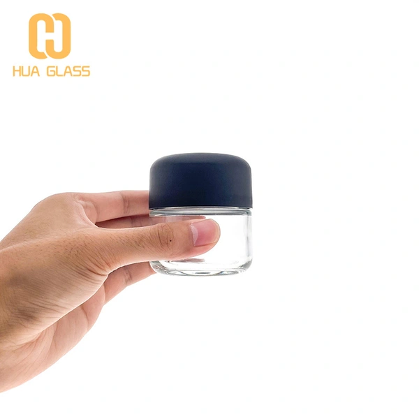 3oz 3.5oz 5oz tapa de rosca hermética tarro de almacenamiento de cáñamo de almacenamiento de vidrio personalizado