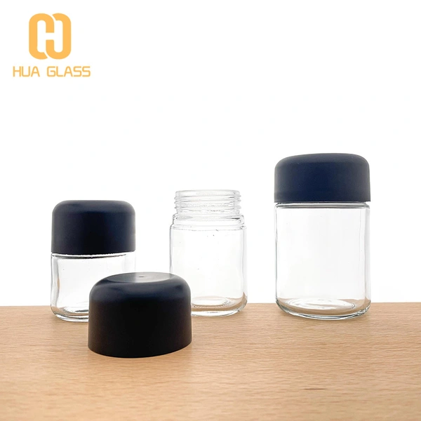 100 مل 150 مل 200 مل مستقيمة الجانب الزجاجي شمعة برطمانات مع غطاء  