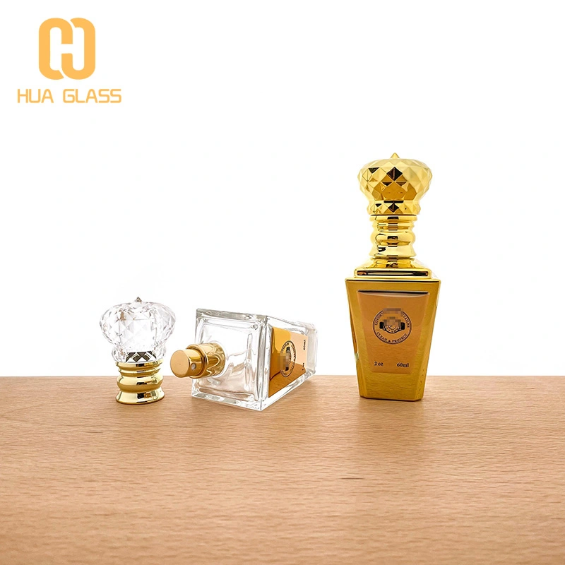 Flacon de parfum de luxe en forme de diamant de 60 ml