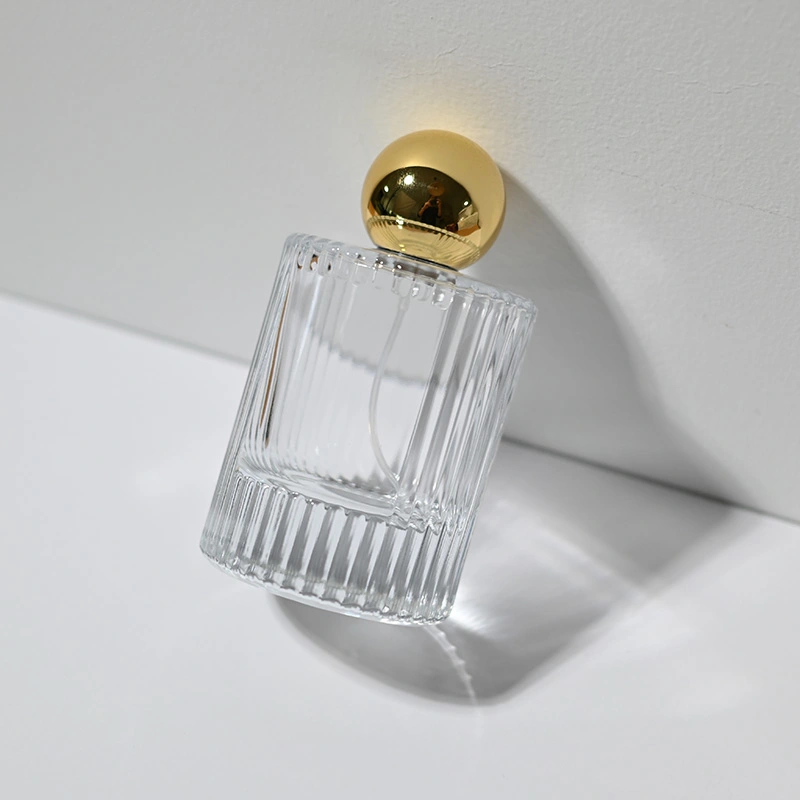 زجاجة عطر زجاجية مستديرة فاخرة 30 50 100 مل مع غطاء كروي  