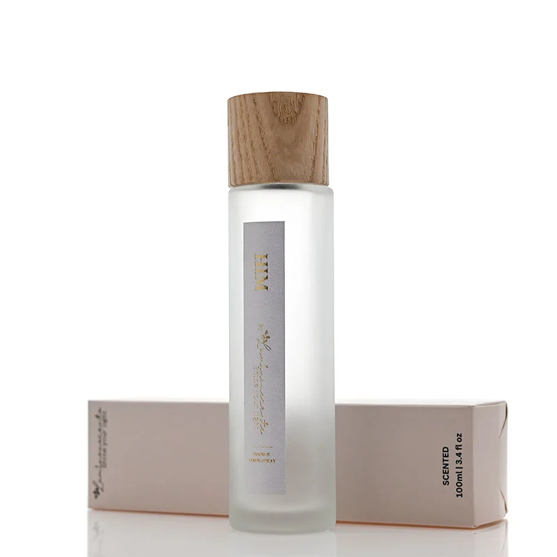 60 مل 80 مل 100 مل زجاجة عطر مستطيلة زجاجية مع غطاء حجر الذهب  