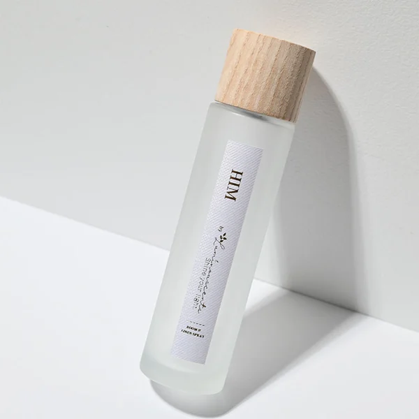 Frasco de perfume rectangular de vidrio de 60 ml, 80 ml, 100 ml con tapa de piedra dorada