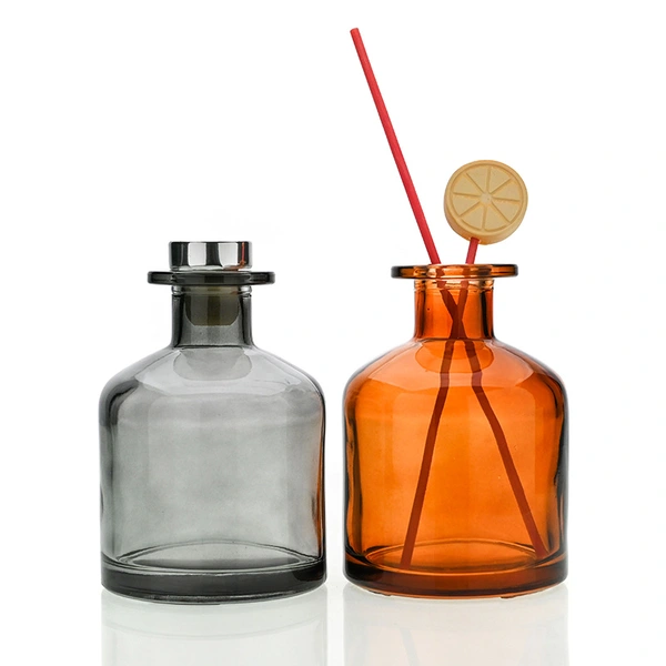 Difusor de varillas de vidrio redondo Boston verde de 120 ml para el hogar.