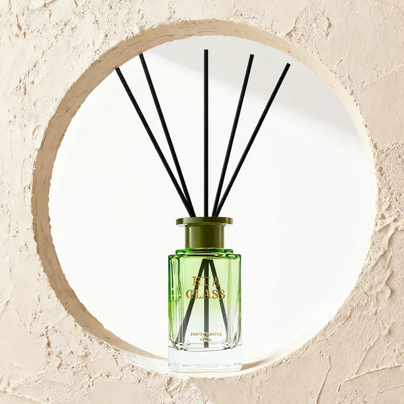 120ml Green Boston Round Glass Reed Diffuser Bottle Home Diffuser Bottle 