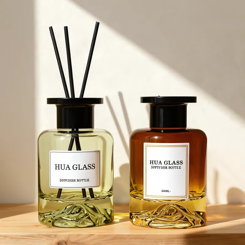 120ml Green Boston Round Glass Reed Diffuser Bottle Home Diffuser Bottle 