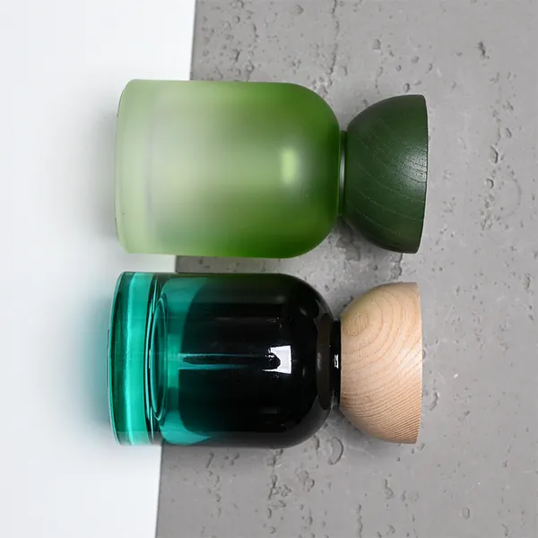 120ml Green Boston Round Glass Reed Diffuser Bottle Home Diffuser Bottle 