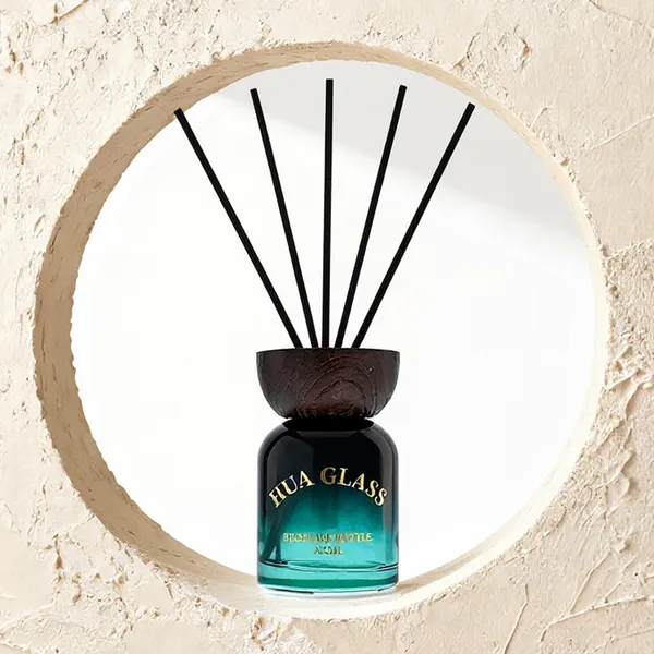 120ml Green Boston Round Glass Reed Diffuser Bottle Home Diffuser Bottle 