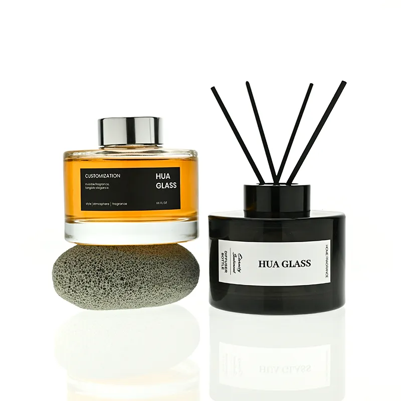 120ml Green Boston Round Glass Reed Diffuser Bottle Home Diffuser Bottle 