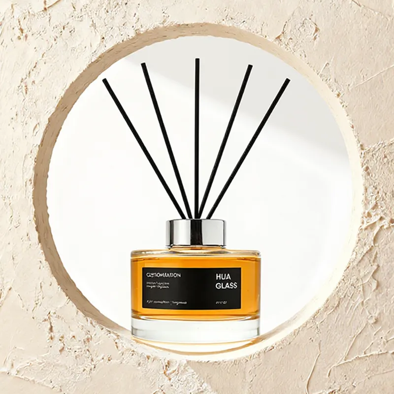 120ml Green Boston Round Glass Reed Diffuser Bottle Home Diffuser Bottle 