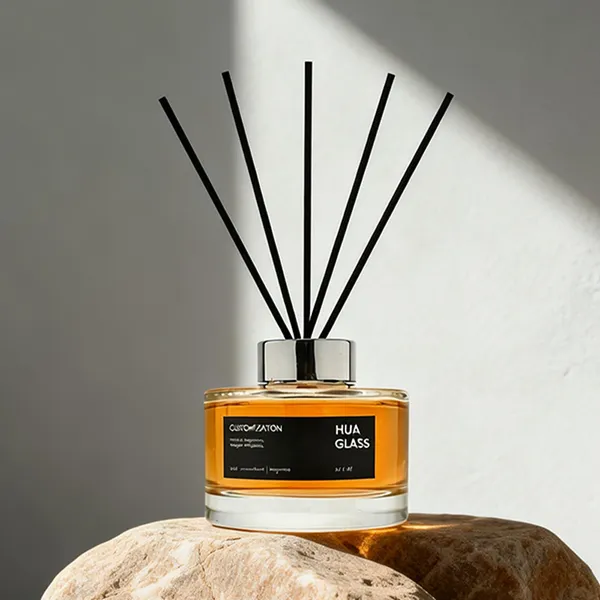 120ml Green Boston Round Glass Reed Diffuser Bottle Home Diffuser Bottle 