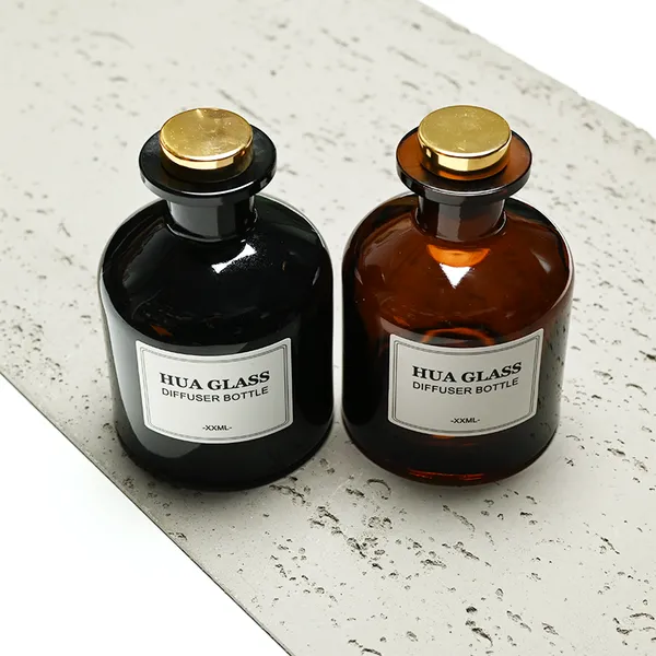 120ml Green Boston Round Glass Reed Diffuser Bottle Home Diffuser Bottle 