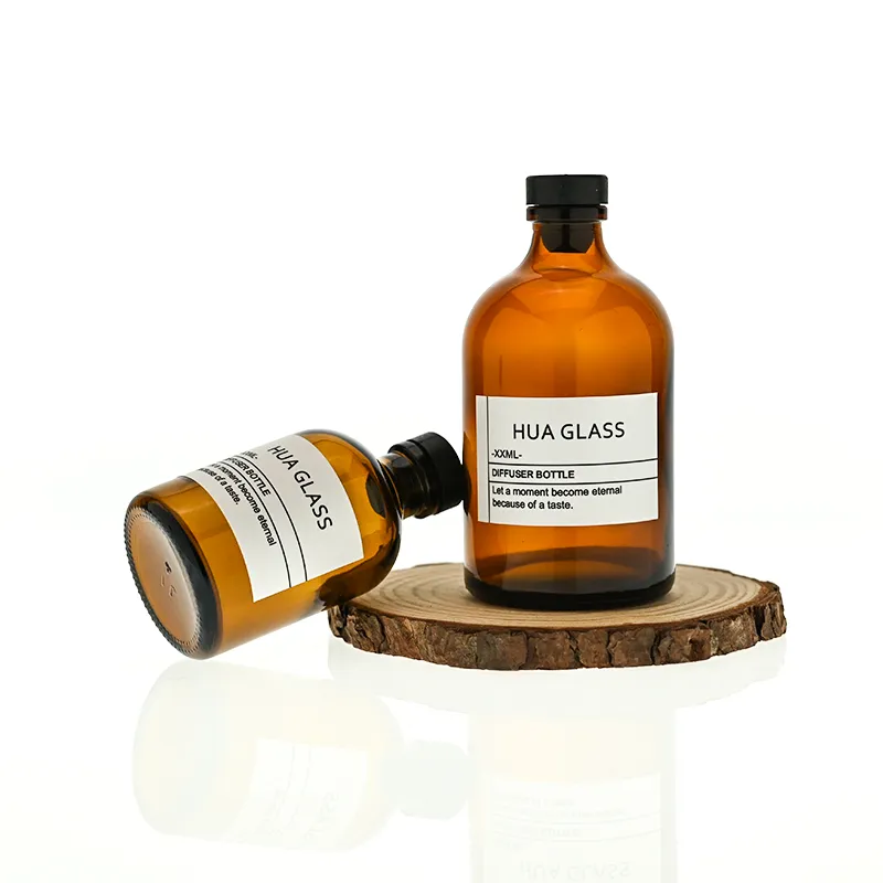 120ml Green Boston Round Glass Reed Diffuser Bottle Home Diffuser Bottle 