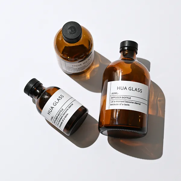 120ml Green Boston Round Glass Reed Diffuser Bottle Home Diffuser Bottle 