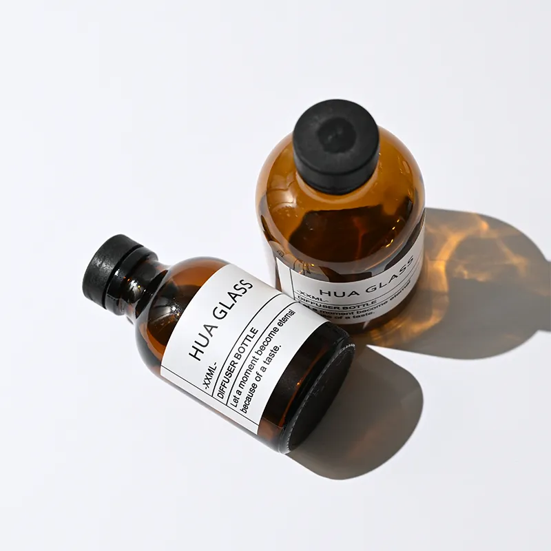 120ml Green Boston Round Glass Reed Diffuser Bottle Home Diffuser Bottle 