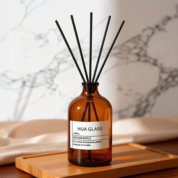 120ml Green Boston Round Glass Reed Diffuser Bottle Home Diffuser Bottle 