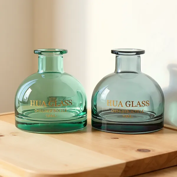 120ml Green Boston Round Glass Reed Diffuser Bottle Home Diffuser Bottle 
