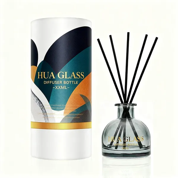 120ml Green Boston Round Glass Reed Diffuser Bottle Home Diffuser Bottle 