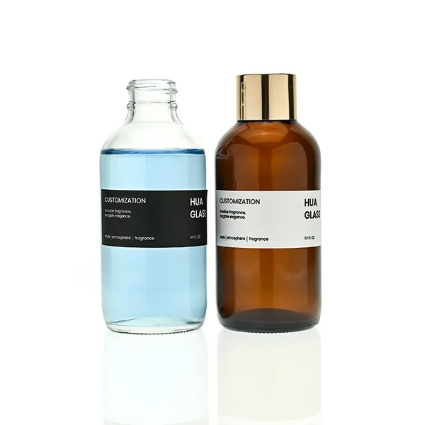 120ml Green Boston Round Glass Reed Diffuser Bottle Home Diffuser Bottle 