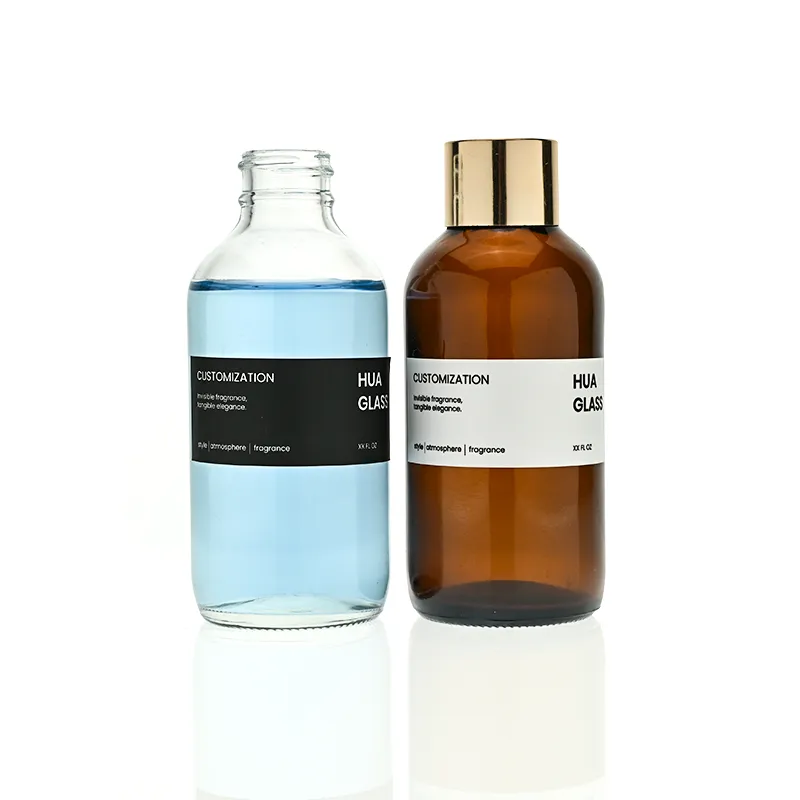 120ml Green Boston Round Glass Reed Diffuser Bottle Home Diffuser Bottle 