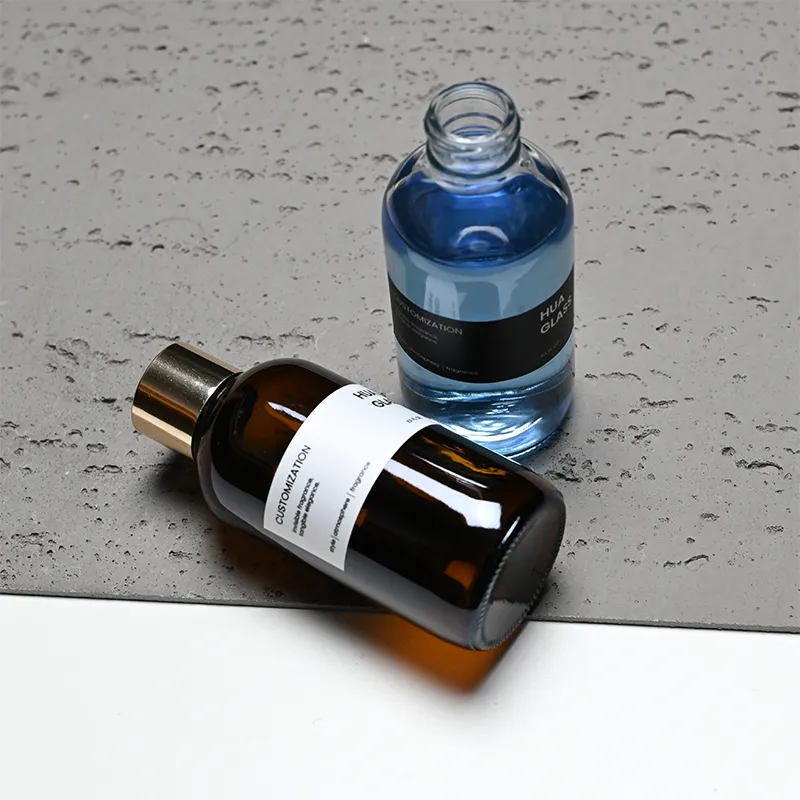 120ml Green Boston Round Glass Reed Diffuser Bottle Home Diffuser Bottle 