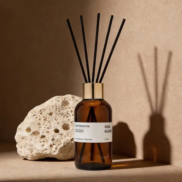 120ml Green Boston Round Glass Reed Diffuser Bottle Home Diffuser Bottle 